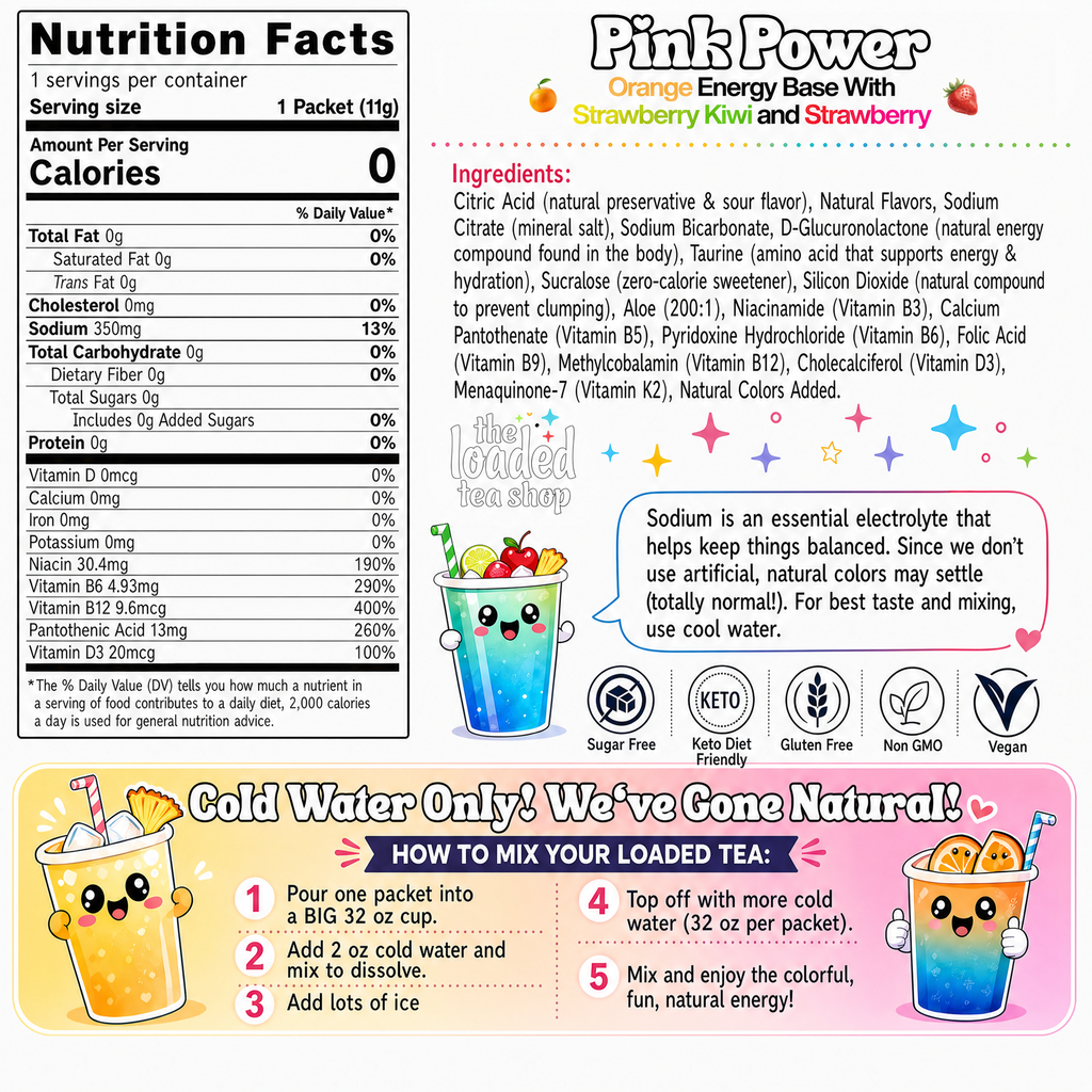 Pink Power (Caffeine-Free) - Flavor You Can Sip