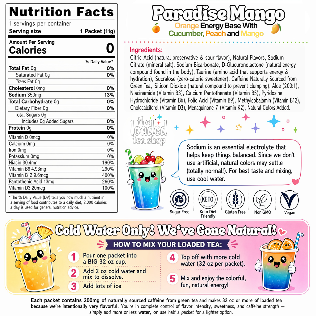 Paradise Mango Loaded Tea | Tropical Flavor - Mix Lineup Ready