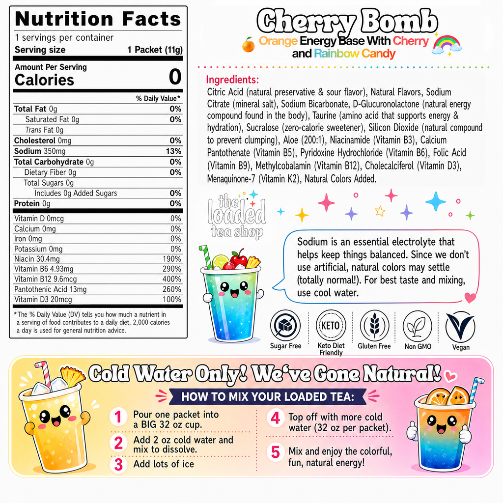 Cherry Bomb (Caffeine-Free) - Loaded with Flavor