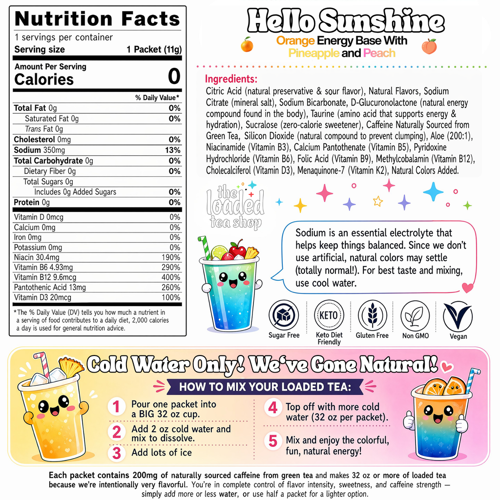 50 Case Hello Sunshine - Easy Tea Routine