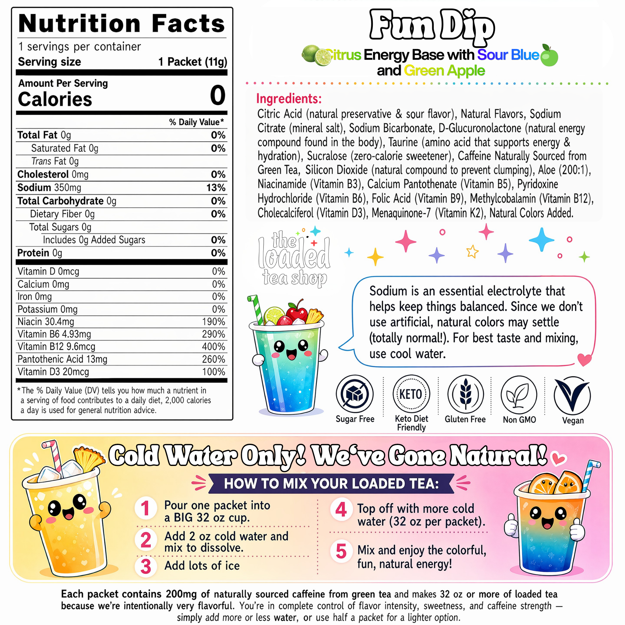 50 Case Fun Dip - Flavor First Tea