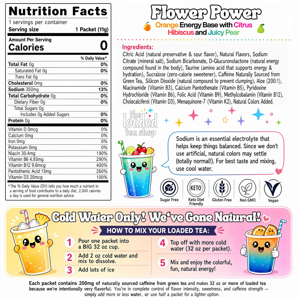 50 Case Flower Power - The Loaded Tea Routine