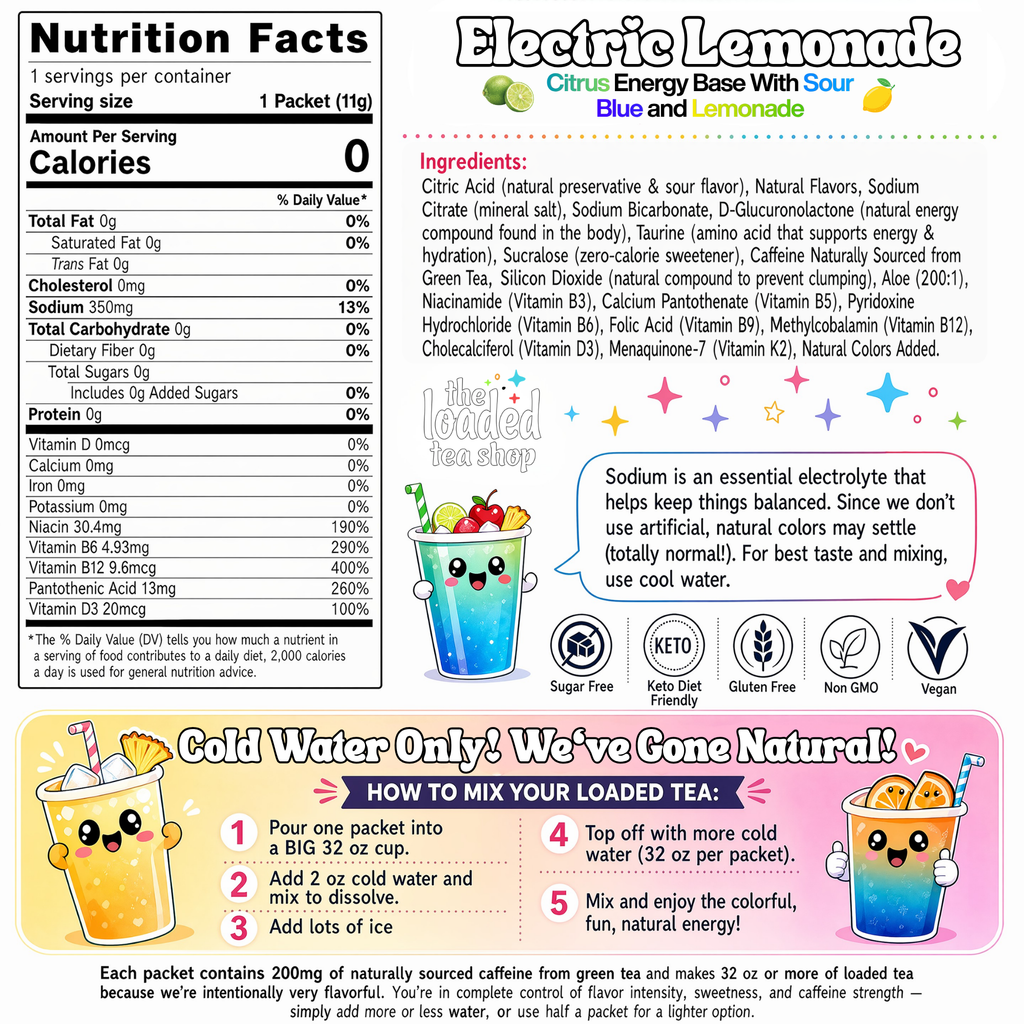 50 Case Electric Lemonade - Sips Made Simple