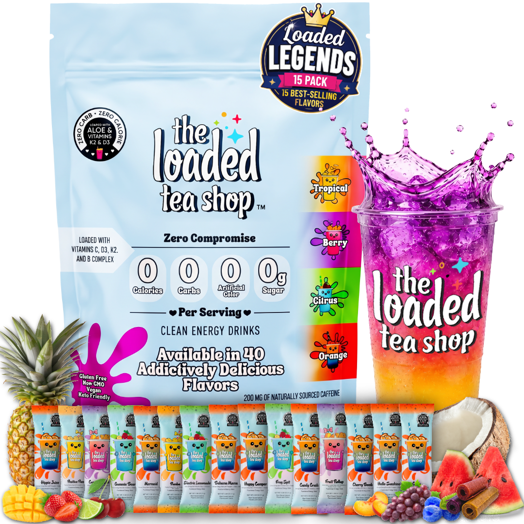 The Loaded Tea Shop Amazon Legendary Best Sellers 15 pack, 11g Stick Pack - For Flavor Lovers